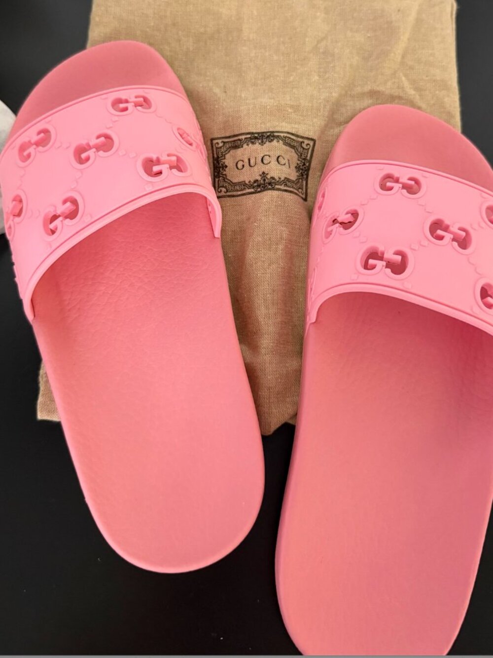 Gucci Rubber Pursuit GG Slides - Picture 2 of 5